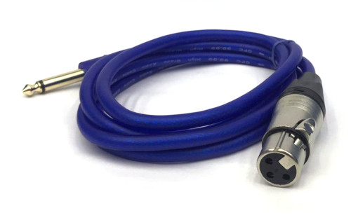 YX-1662 6.3mm Mono Plug to XLR Jack YX-1662 1.5m Blue